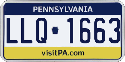PA license plate LLQ1663