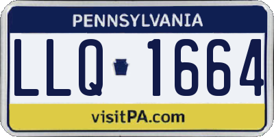 PA license plate LLQ1664