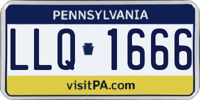 PA license plate LLQ1666