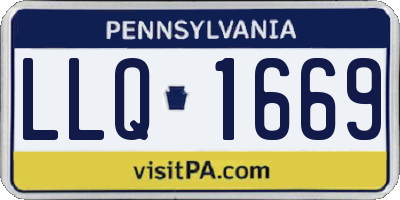 PA license plate LLQ1669