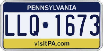 PA license plate LLQ1673