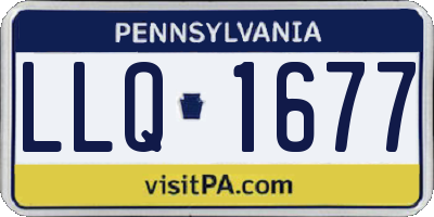 PA license plate LLQ1677