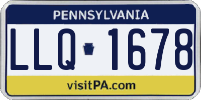 PA license plate LLQ1678