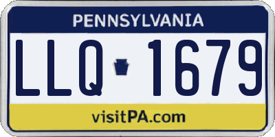 PA license plate LLQ1679