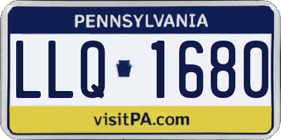 PA license plate LLQ1680