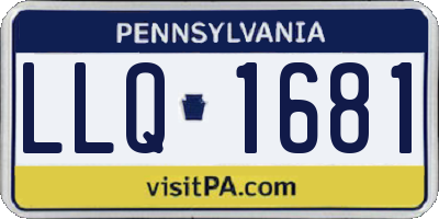 PA license plate LLQ1681