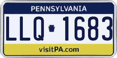 PA license plate LLQ1683