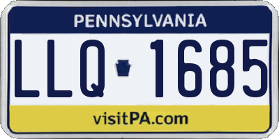 PA license plate LLQ1685