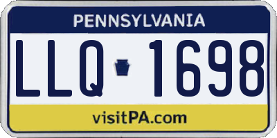 PA license plate LLQ1698