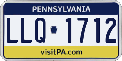 PA license plate LLQ1712