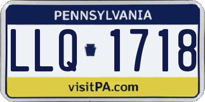 PA license plate LLQ1718