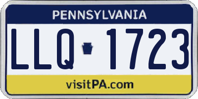 PA license plate LLQ1723