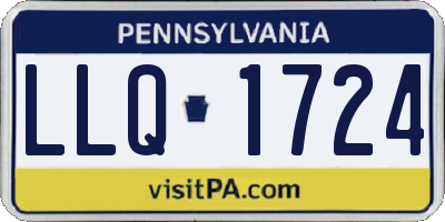 PA license plate LLQ1724