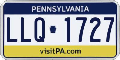 PA license plate LLQ1727