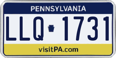 PA license plate LLQ1731