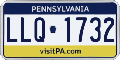 PA license plate LLQ1732