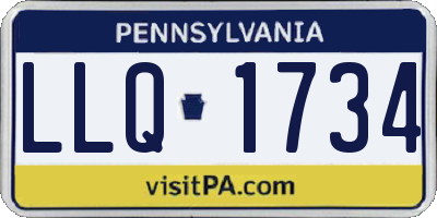 PA license plate LLQ1734