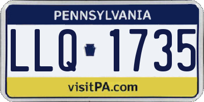 PA license plate LLQ1735