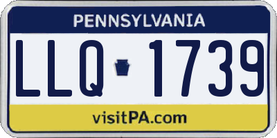 PA license plate LLQ1739