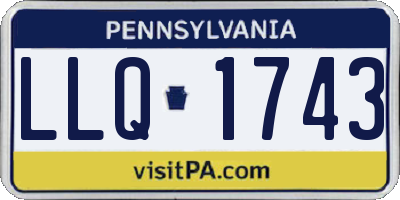 PA license plate LLQ1743