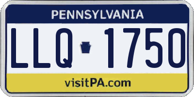 PA license plate LLQ1750
