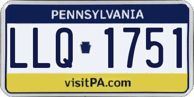 PA license plate LLQ1751