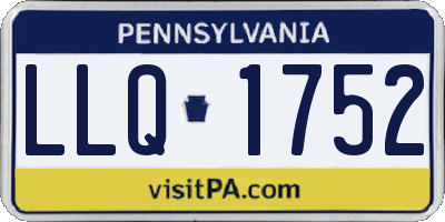 PA license plate LLQ1752