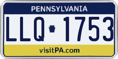 PA license plate LLQ1753