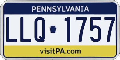 PA license plate LLQ1757