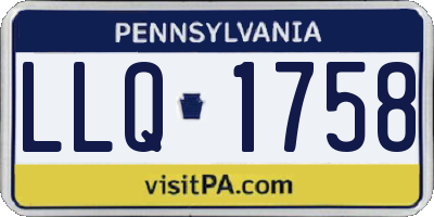 PA license plate LLQ1758