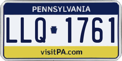 PA license plate LLQ1761