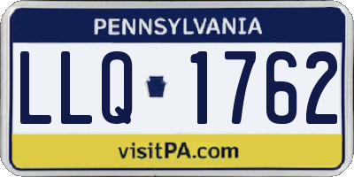 PA license plate LLQ1762