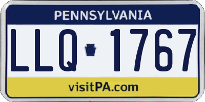PA license plate LLQ1767