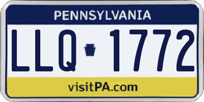 PA license plate LLQ1772