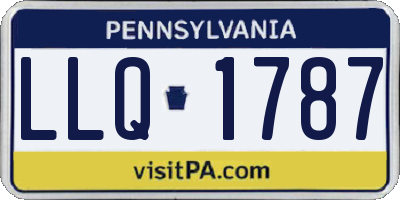 PA license plate LLQ1787