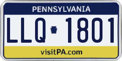 PA license plate LLQ1801