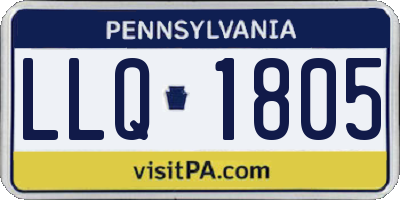PA license plate LLQ1805