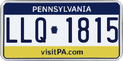 PA license plate LLQ1815
