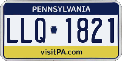 PA license plate LLQ1821