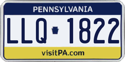 PA license plate LLQ1822
