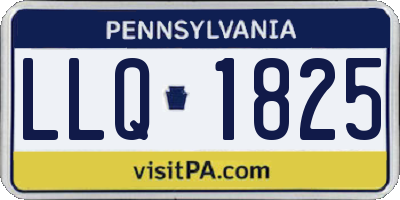 PA license plate LLQ1825