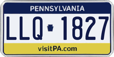 PA license plate LLQ1827