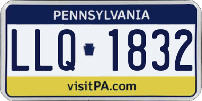 PA license plate LLQ1832