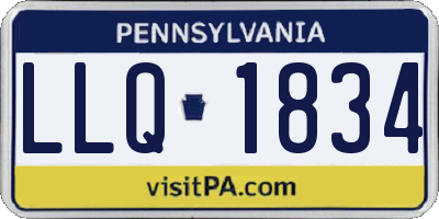 PA license plate LLQ1834
