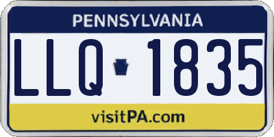PA license plate LLQ1835