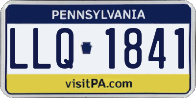 PA license plate LLQ1841