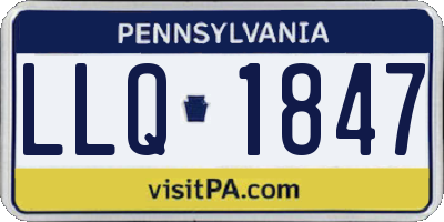 PA license plate LLQ1847