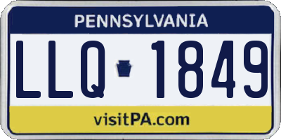 PA license plate LLQ1849