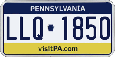 PA license plate LLQ1850