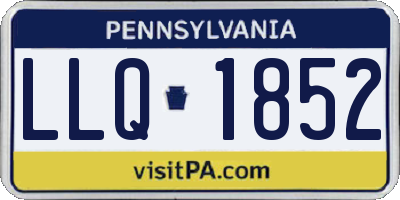 PA license plate LLQ1852